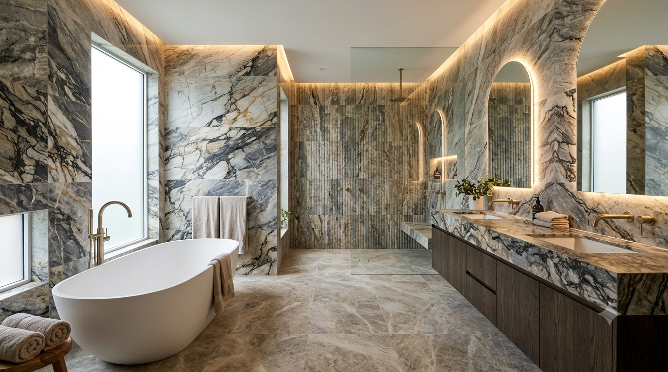 Luxury bathroom tile